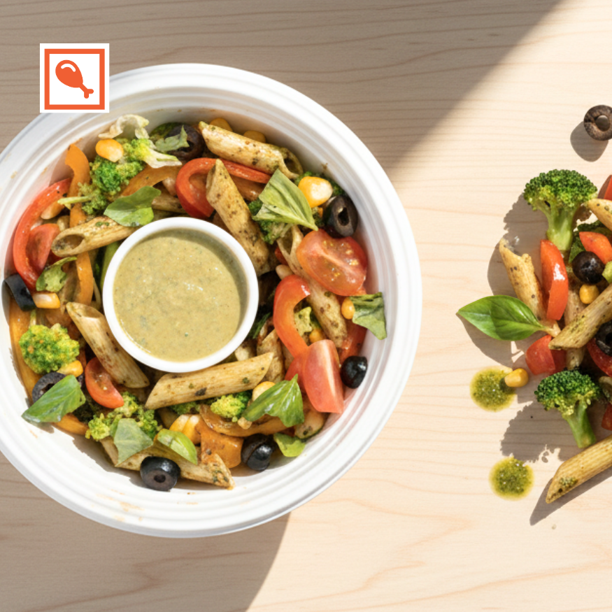 CHICKEN ORZO PESTO SALAD