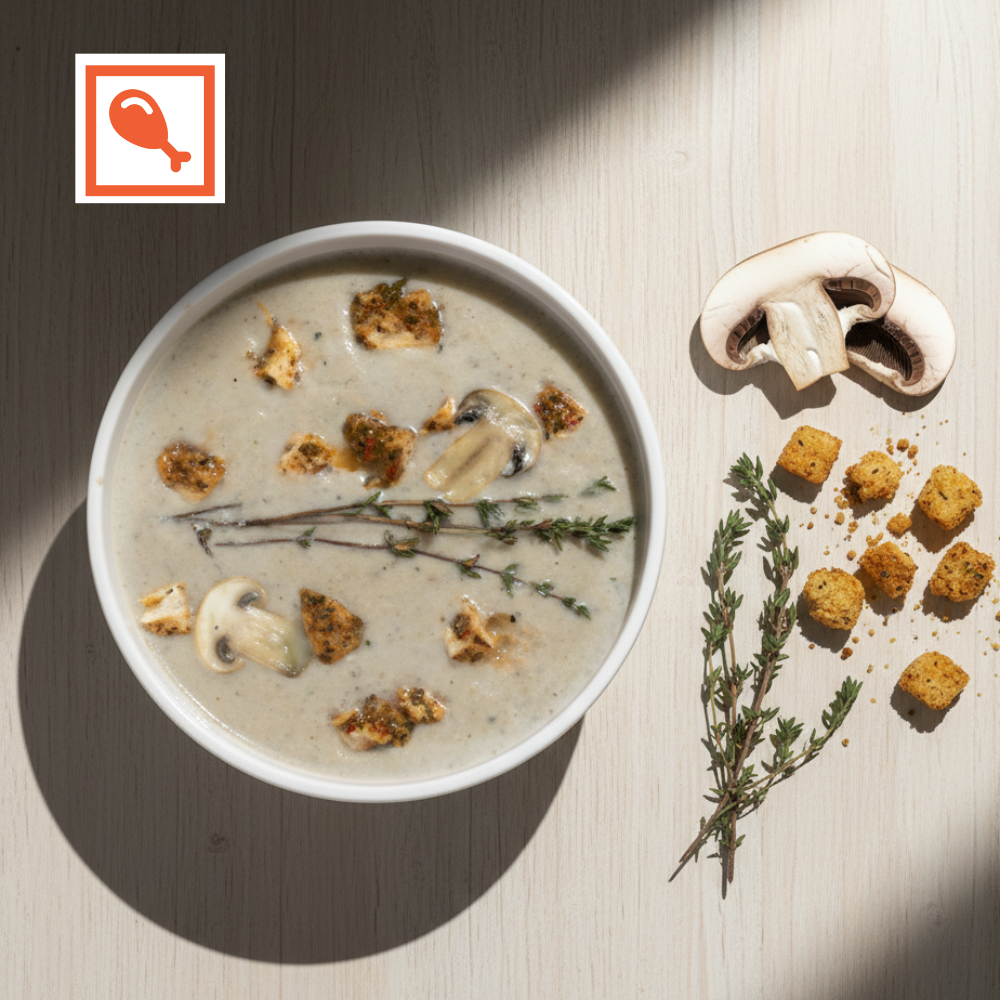 CHICKEN PEPPER SHROOM SOUP